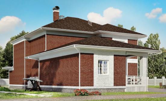 315-001-П Проект двухэтажного дома, гараж, уютный загородный дом из кирпича Канаш | Проекты домов от House Expert
