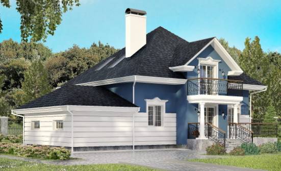 180-002-П Проект двухэтажного дома мансардный этаж и гаражом, уютный домик из кирпича Чебоксары | Проекты домов от House Expert