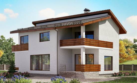 180-009-П Проект двухэтажного дома с мансардой, классический загородный дом из кирпича Канаш | Проекты домов от House Expert