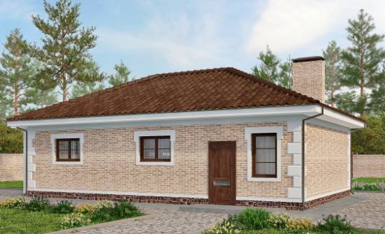 070-005-П Проект гаража из кирпича Ядрин | Проекты одноэтажных домов от House Expert