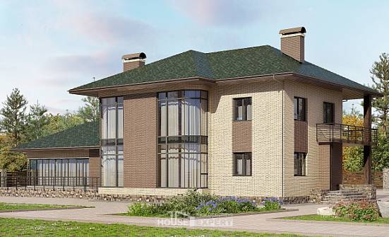305-003-П Проект двухэтажного дома, просторный загородный дом из керамзитобетонных блоков Ядрин | Проекты домов от House Expert