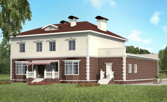380-001-Л Проект двухэтажного дома, гараж, классический загородный дом из кирпича Шумерля | Проекты домов от House Expert