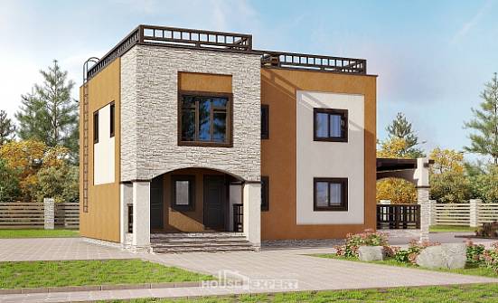 150-010-Л Проект двухэтажного дома, доступный загородный дом из кирпича Ядрин | Проекты домов от House Expert