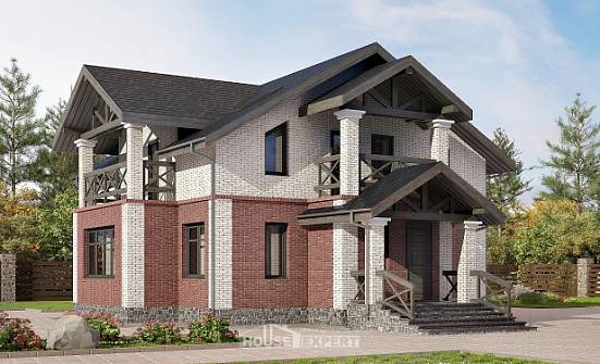160-014-Л Проект двухэтажного дома, скромный загородный дом из газобетона Новочебоксарск | Проекты домов от House Expert