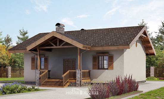 090-002-Л Проект одноэтажного дома, бюджетный коттедж из кирпича Новочебоксарск | Проекты домов от House Expert