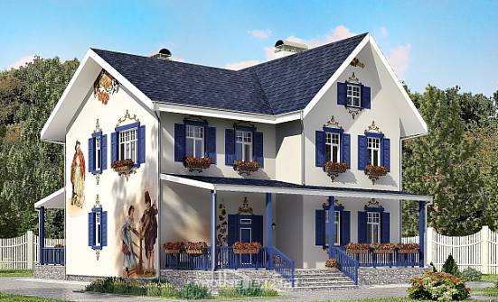 180-003-П Проект двухэтажного дома, современный дом из кирпича Шумерля | Проекты домов от House Expert