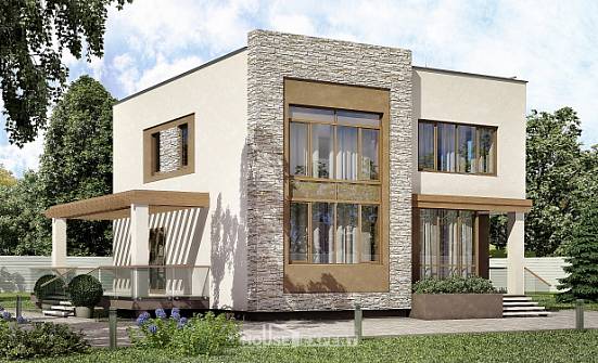 185-001-П Проект двухэтажного дома, простой загородный дом из арболита Новочебоксарск | Проекты домов от House Expert