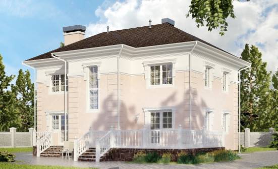 155-005-Л Проект двухэтажного дома, доступный дом из бризолита Чебоксары | Проекты домов от House Expert