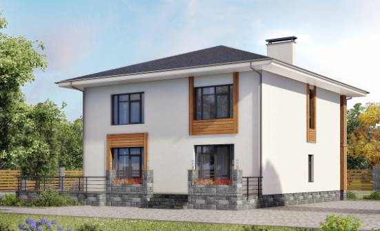 180-015-П Проект двухэтажного дома, бюджетный загородный дом из пеноблока Алатырь | Проекты домов от House Expert