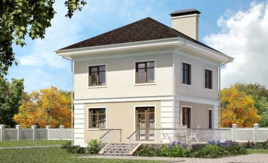 090-003-Л Проект двухэтажного дома, небольшой домик из бризолита Новочебоксарск | Проекты домов от House Expert