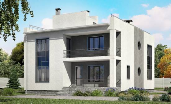 255-001-П Проект двухэтажного дома и гаражом, просторный дом из арболита Алатырь | Проекты домов от House Expert