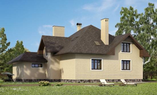 275-003-П Проект двухэтажного дома мансардой, гараж, классический загородный дом из кирпича Алатырь | Проекты домов от House Expert