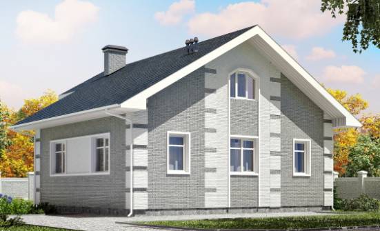 115-001-Л Проект двухэтажного дома мансардой, бюджетный коттедж из арболита Шумерля | Проекты домов от House Expert