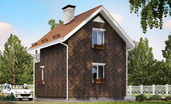 045-001-Л Проект двухэтажного дома с мансардным этажом, дешевый дом из теплоблока Канаш | Проекты домов от House Expert