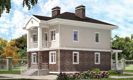120-001-Л Проект трехэтажного дома, красивый загородный дом из теплоблока Ядрин | Проекты домов от House Expert