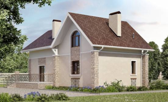 150-012-Л Проект двухэтажного дома мансардой, уютный коттедж из арболита Ядрин | Проекты домов от House Expert
