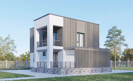 150-017-П Проект двухэтажного дома, бюджетный дом из газобетона Канаш | Проекты домов от House Expert