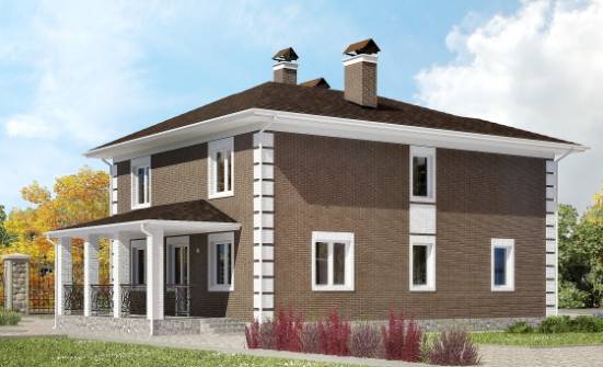 185-002-П Проект двухэтажного дома, экономичный коттедж из пеноблока Шумерля | Проекты домов от House Expert