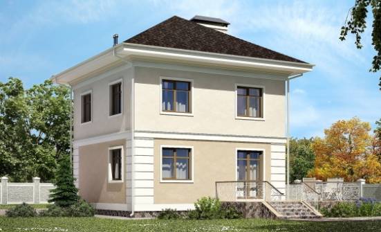 090-003-Л Проект двухэтажного дома, небольшой домик из бризолита Новочебоксарск | Проекты домов от House Expert