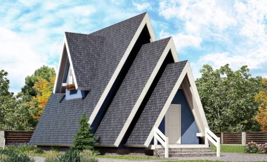 100-002-П Проект двухэтажного дома мансардой, компактный домик из дерева Шумерля | Проекты домов от House Expert