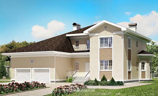 335-001-Л Проект двухэтажного дома и гаражом, красивый загородный дом из кирпича Алатырь | Проекты домов от House Expert