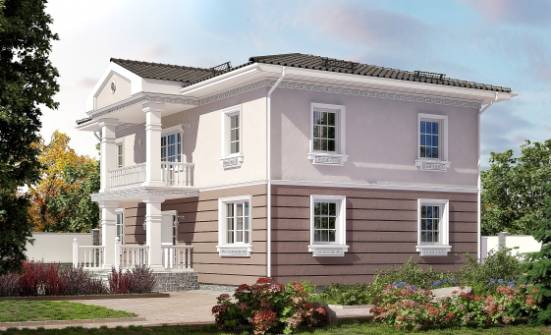 210-005-П Проект двухэтажного дома, классический дом из арболита Шумерля | Проекты домов от House Expert