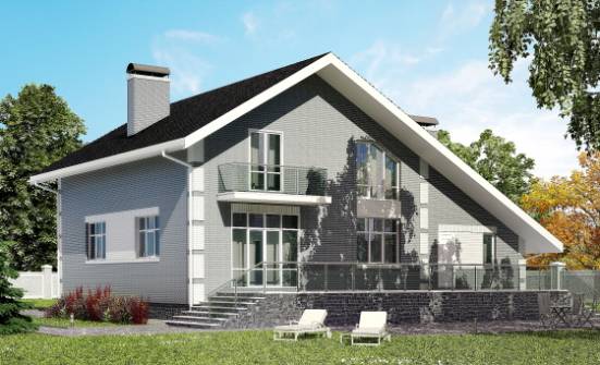 190-006-Л Проект двухэтажного дома с мансардным этажом, гараж, уютный дом из арболита Алатырь | Проекты домов от House Expert