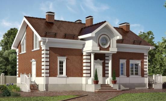160-009-П Проект двухэтажного дома мансардой, компактный дом из теплоблока Алатырь | Проекты домов от House Expert