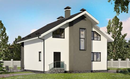 150-005-Л Проект двухэтажного дома с мансардой, экономичный загородный дом из газосиликатных блоков Канаш | Проекты домов от House Expert