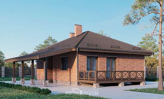 070-006-Л Проект одноэтажного дома, маленький дом из арболита Чебоксары | Проекты домов от House Expert