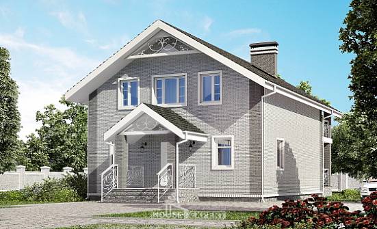 150-007-П Проект двухэтажного дома мансардный этаж, бюджетный дом из газосиликатных блоков Новочебоксарск | Проекты домов от House Expert
