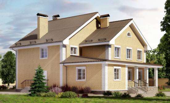 320-003-Л Проект двухэтажного дома, уютный дом из пеноблока Канаш | Проекты домов от House Expert