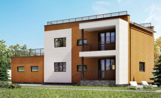 180-012-П Проект двухэтажного дома, гараж, простой загородный дом из кирпича Алатырь | Проекты домов от House Expert