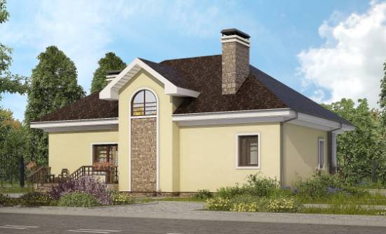 150-008-Л Проект двухэтажного дома с мансардой, небольшой дом из газосиликатных блоков Новочебоксарск | Проекты домов от House Expert