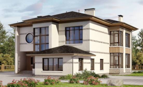 345-001-П Проект двухэтажного дома, классический загородный дом из твинблока Новочебоксарск | Проекты домов от House Expert