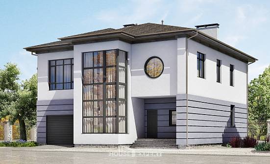 300-006-Л Проект двухэтажного дома, гараж, большой домик из кирпича Ядрин | Проекты домов от House Expert