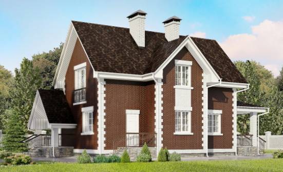 190-003-Л Проект двухэтажного дома мансардой и гаражом, уютный дом из арболита Канаш | Проекты домов от House Expert