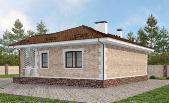 065-002-П Проект бани из кирпича Чебоксары | Проекты одноэтажных домов от House Expert