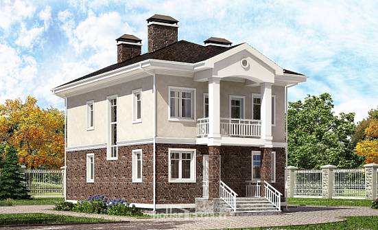 120-001-Л Проект трехэтажного дома, красивый загородный дом из теплоблока Ядрин | Проекты домов от House Expert