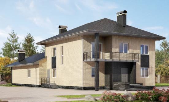 305-003-Л Проект двухэтажного дома, большой загородный дом из газосиликатных блоков Ядрин | Проекты домов от House Expert