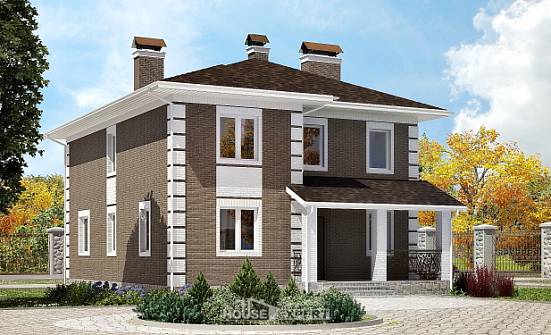 185-002-П Проект двухэтажного дома, экономичный коттедж из пеноблока Шумерля | Проекты домов от House Expert