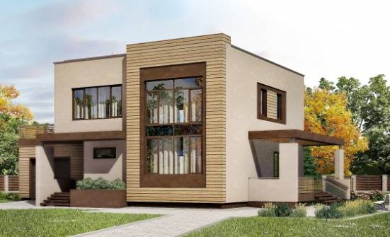 220-003-Л Проект двухэтажного дома, гараж, уютный домик из газобетона Новочебоксарск | Проекты домов от House Expert
