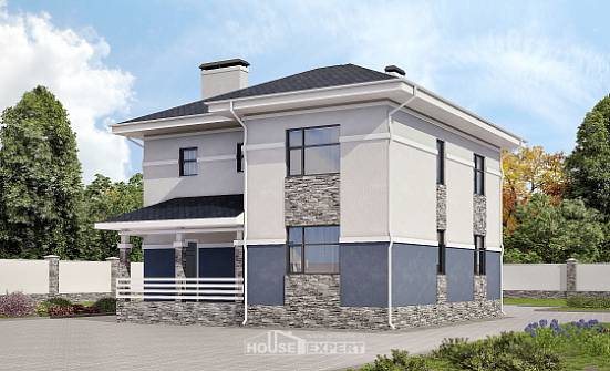 150-014-Л Проект двухэтажного дома, уютный дом из керамзитобетонных блоков Шумерля | Проекты домов от House Expert