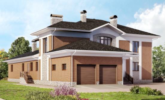 520-002-Л Проект трехэтажного дома и гаражом, просторный дом из блока Алатырь | Проекты домов от House Expert