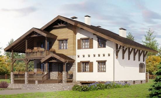 400-004-П Проект трехэтажного дома мансардой, гараж, уютный дом из кирпича Чебоксары | Проекты домов от House Expert