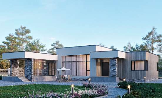 175-001-Л Проект одноэтажного дома, экономичный загородный дом из керамзитобетонных блоков Ядрин | Проекты домов от House Expert