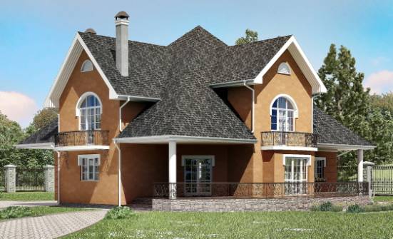310-001-П Проект двухэтажного дома с мансардой, современный дом из твинблока Алатырь | Проекты домов от House Expert