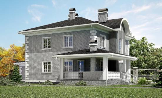 245-004-Л Проект двухэтажного дома, гараж, просторный загородный дом из кирпича Чебоксары | Проекты домов от House Expert