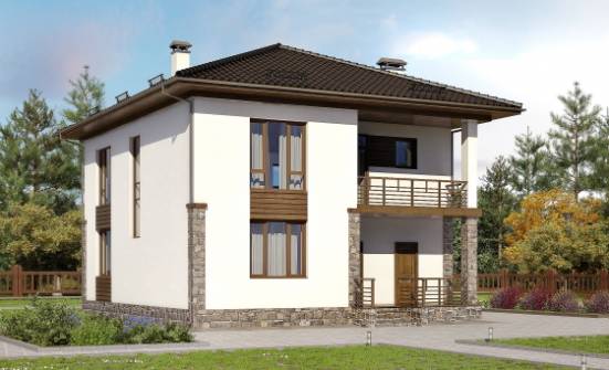 170-005-П Проект двухэтажного дома, экономичный коттедж из керамзитобетонных блоков Новочебоксарск | Проекты домов от House Expert
