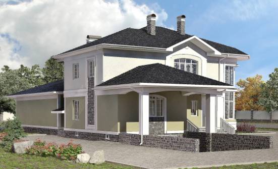 620-001-Л Проект трехэтажного дома, гараж, классический дом из газосиликатных блоков Канаш | Проекты домов от House Expert